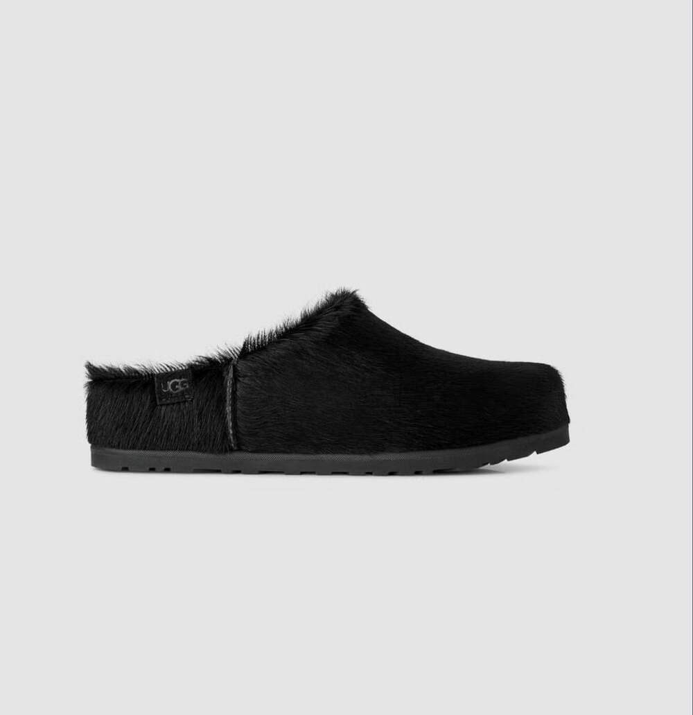 Ugg Otzo Calf Hair Clog Size 7 Black New with out Box